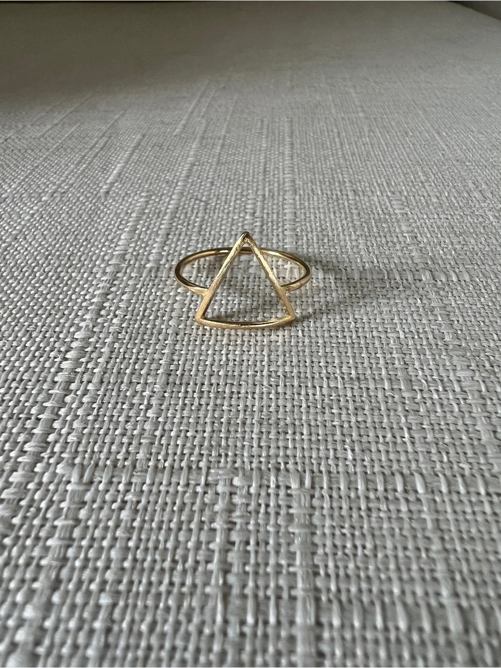 Gold Triangle Open Ring - Women's Minimal Geometric Ring